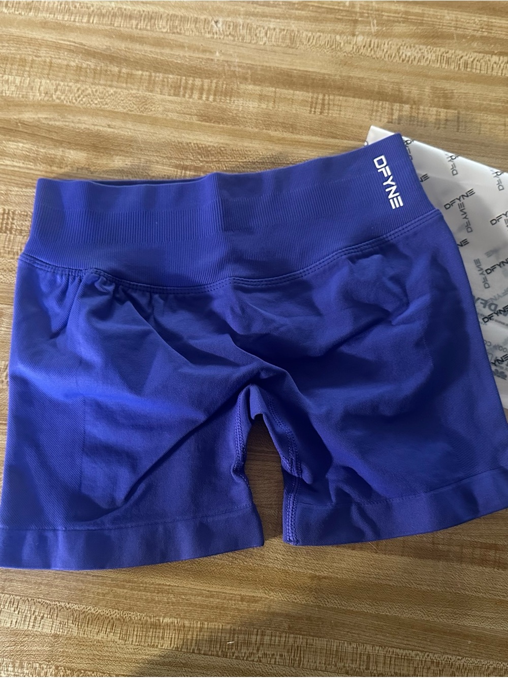DKNY Women's Purple High-Waist Bike Shorts